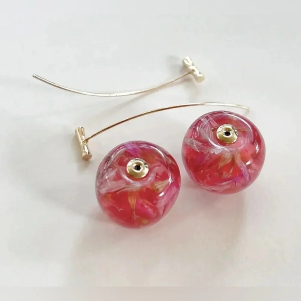 Anthropologie Cherry Red Drop Earrings | New - Picture 6 of 11